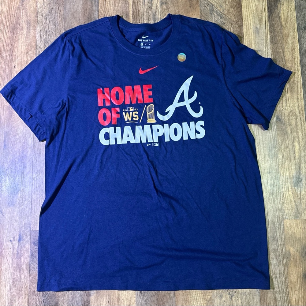 Nike Navy Home of Champions Atlanta Braves tee